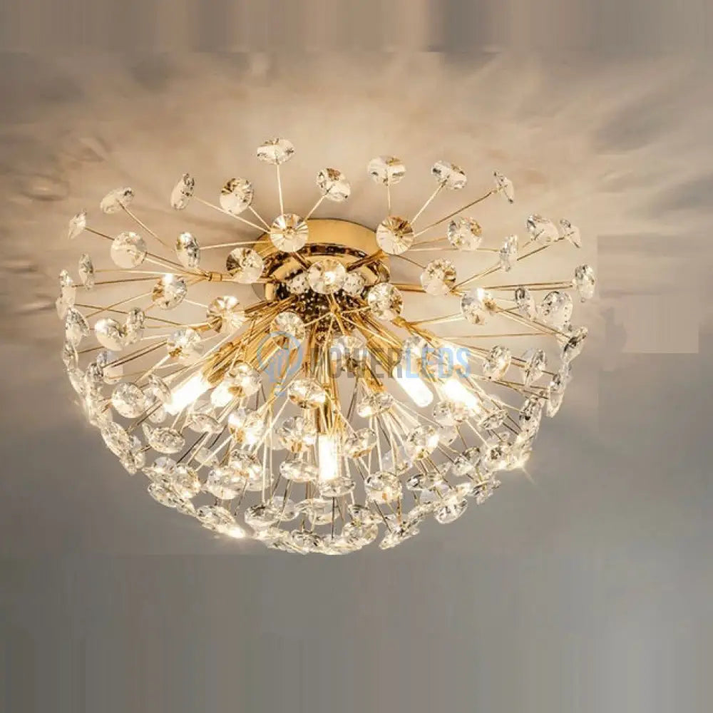 Lustra Aplicata Crystal Dandelion Gold Chandeliers