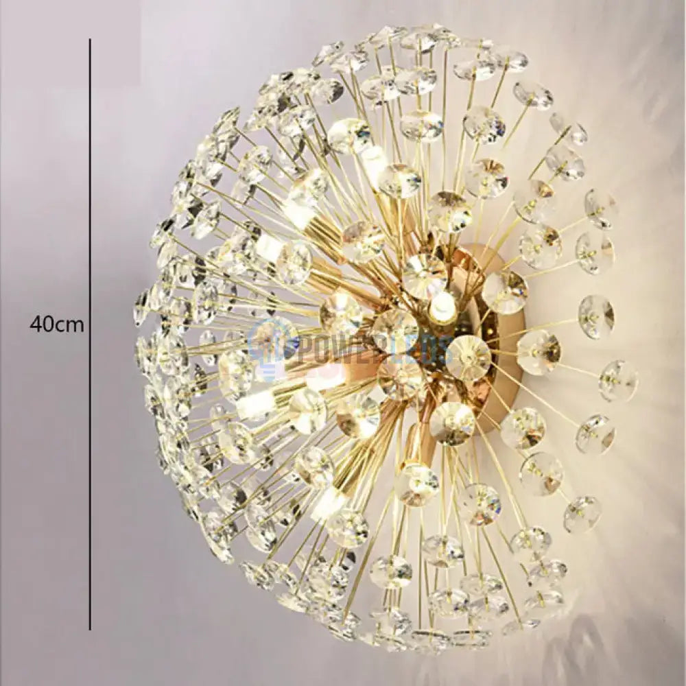 Lustra Aplicata Crystal Dandelion Gold Lighting Fixtures