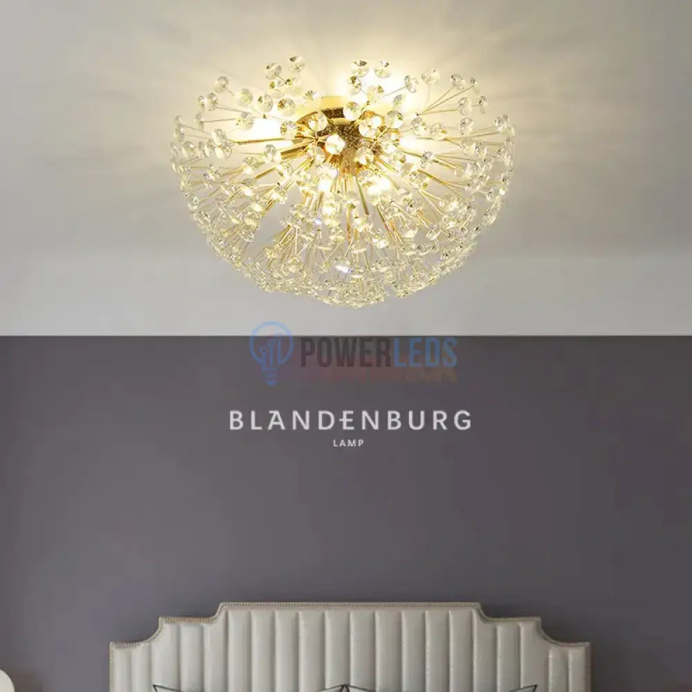 Lustra Aplicata Crystal Dandelion Gold Lighting Fixtures