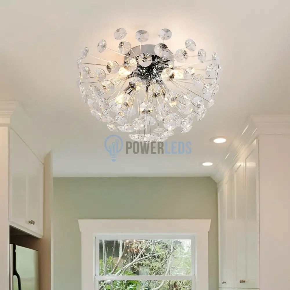Lustra Aplicata Crystal Dandelion Silver Chandeliers