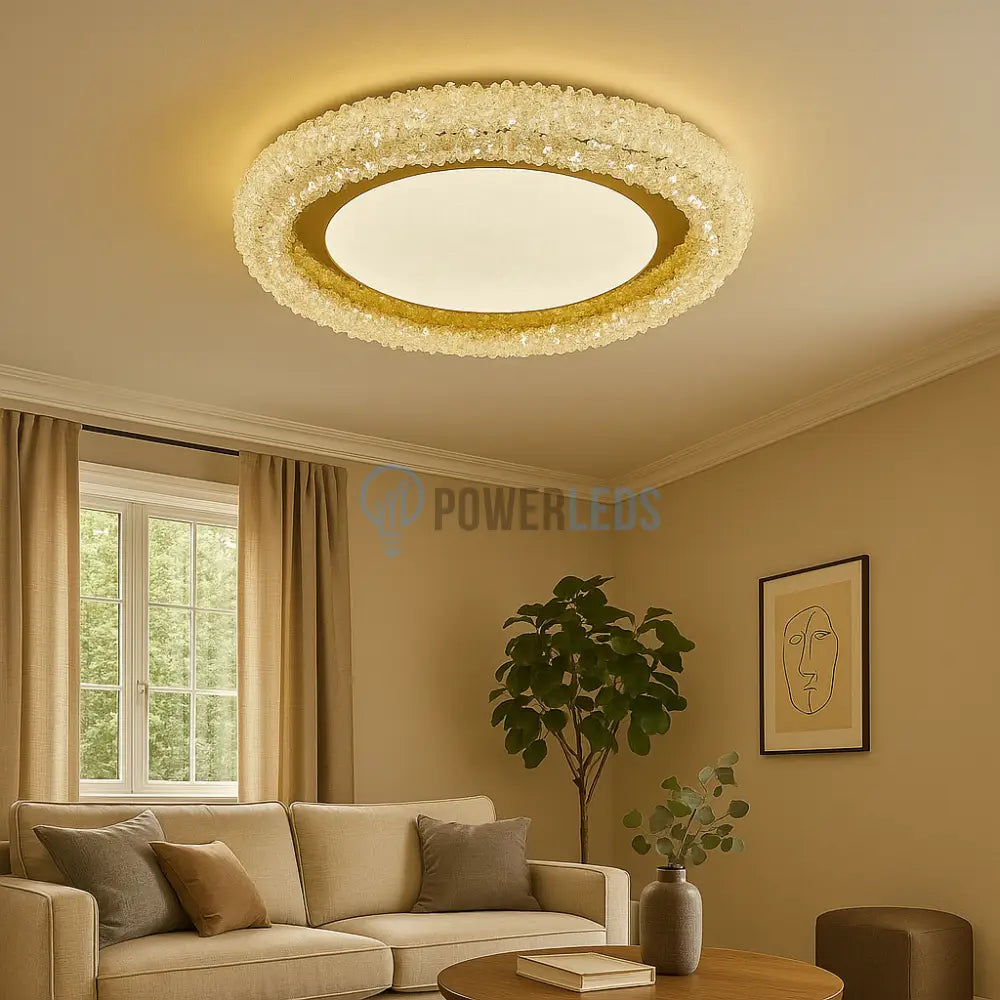Lustra Aplicata Crystal Golden Sponge Deluxe powerleds.ro