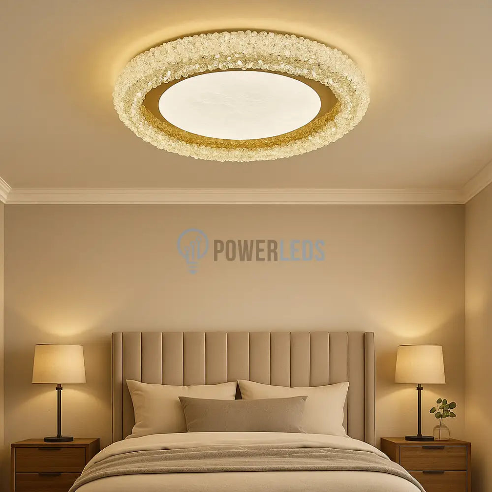 Lustra Aplicata Crystal Golden Sponge Deluxe powerleds.ro