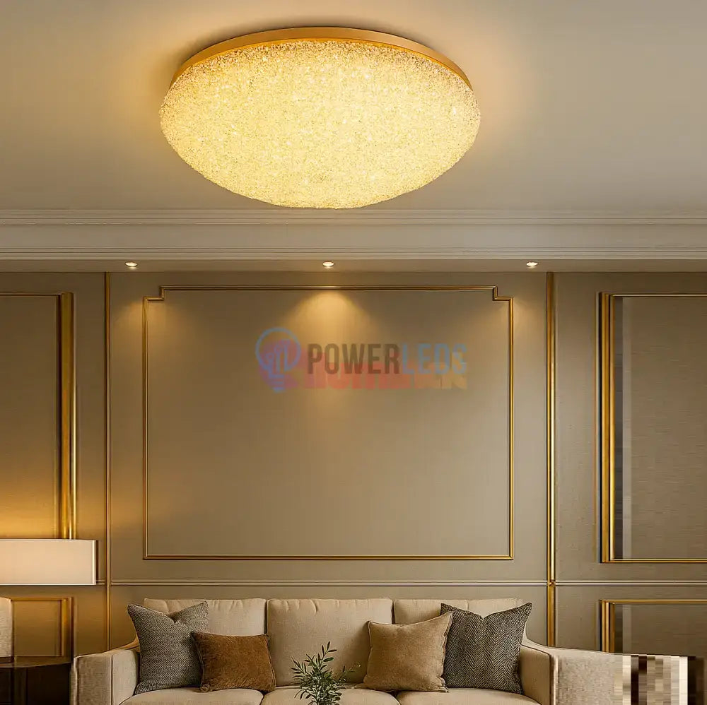 Lustra Aplicata Crystal Golden Sponge Dome powerleds.ro