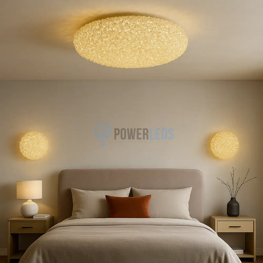 Lustra Aplicata Crystal Golden Sponge Dome powerleds.ro