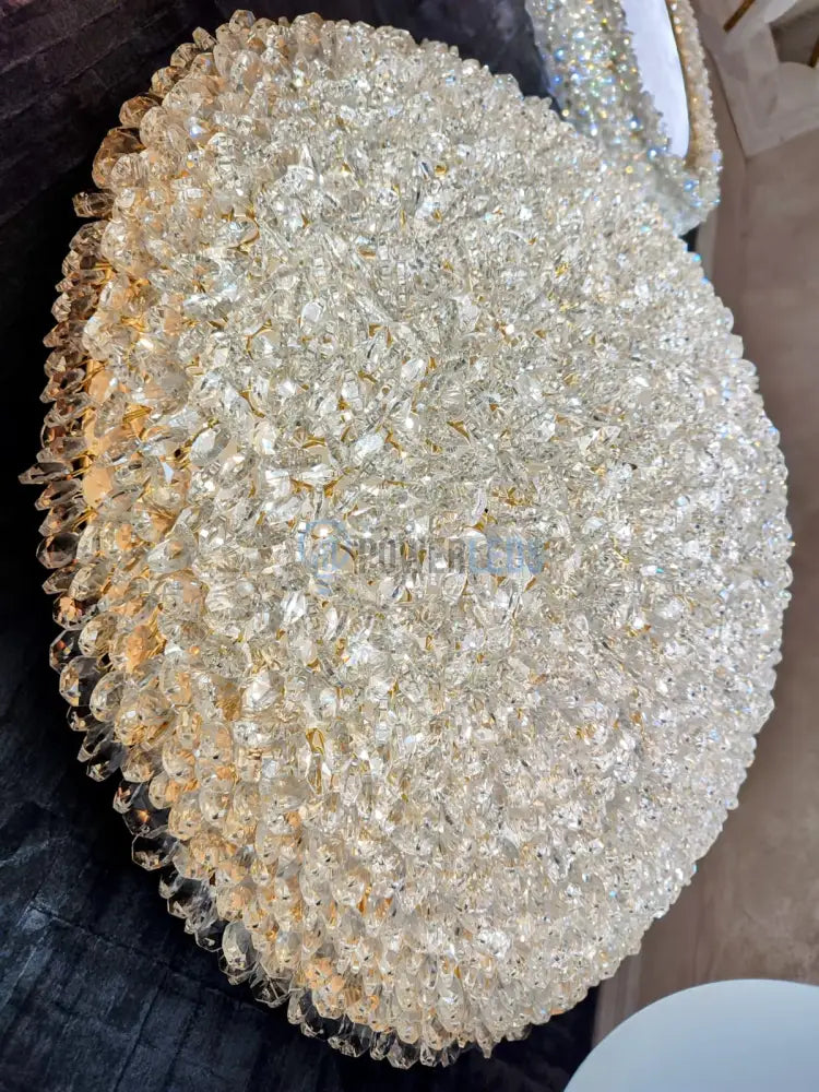 Lustra Aplicata Crystal Golden Sponge Dome powerleds.ro