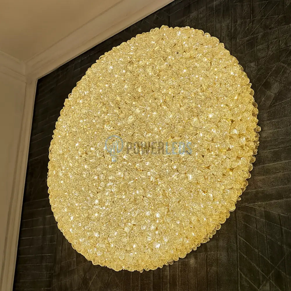 Lustra Aplicata Crystal Golden Sponge Dome powerleds.ro
