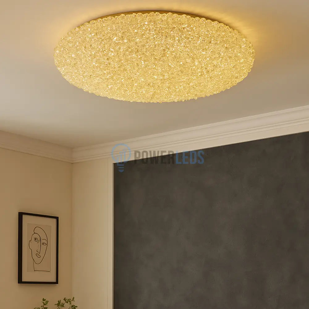 Lustra Aplicata Crystal Golden Sponge Dome powerleds.ro