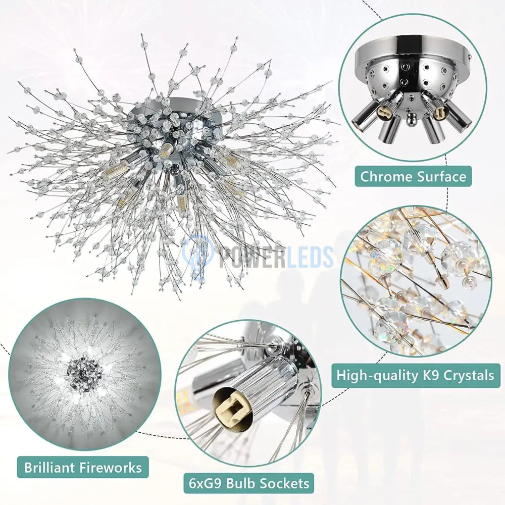 Lustra Aplicata Crystal Sigma Silver Chandeliers