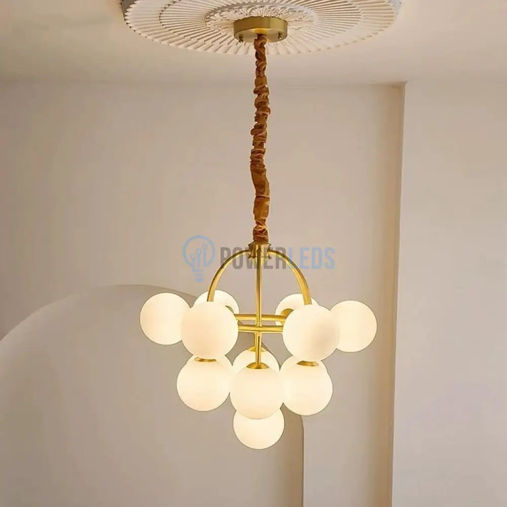 Lustra CAGE Gold Abajur Mat 13xE27 Chandeliers