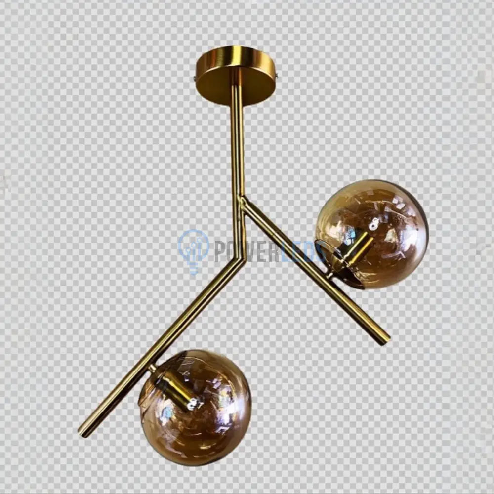 Lustra CRATO Gold Abajur Fumuriu 2xE14 Lighting Fixtures