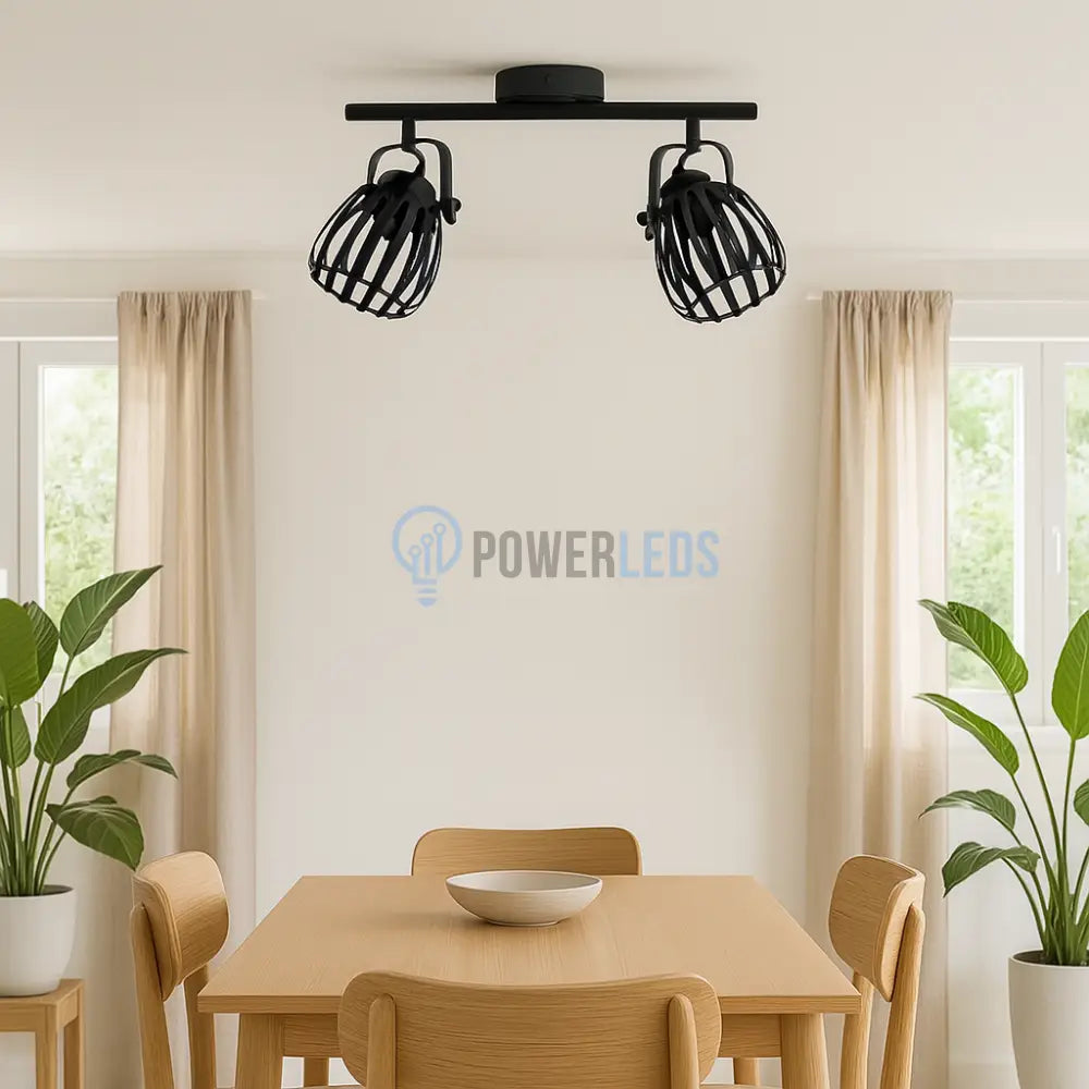 Lustra cu 2 Spoturi Black GIRONA EGLO 900662 powerleds.ro