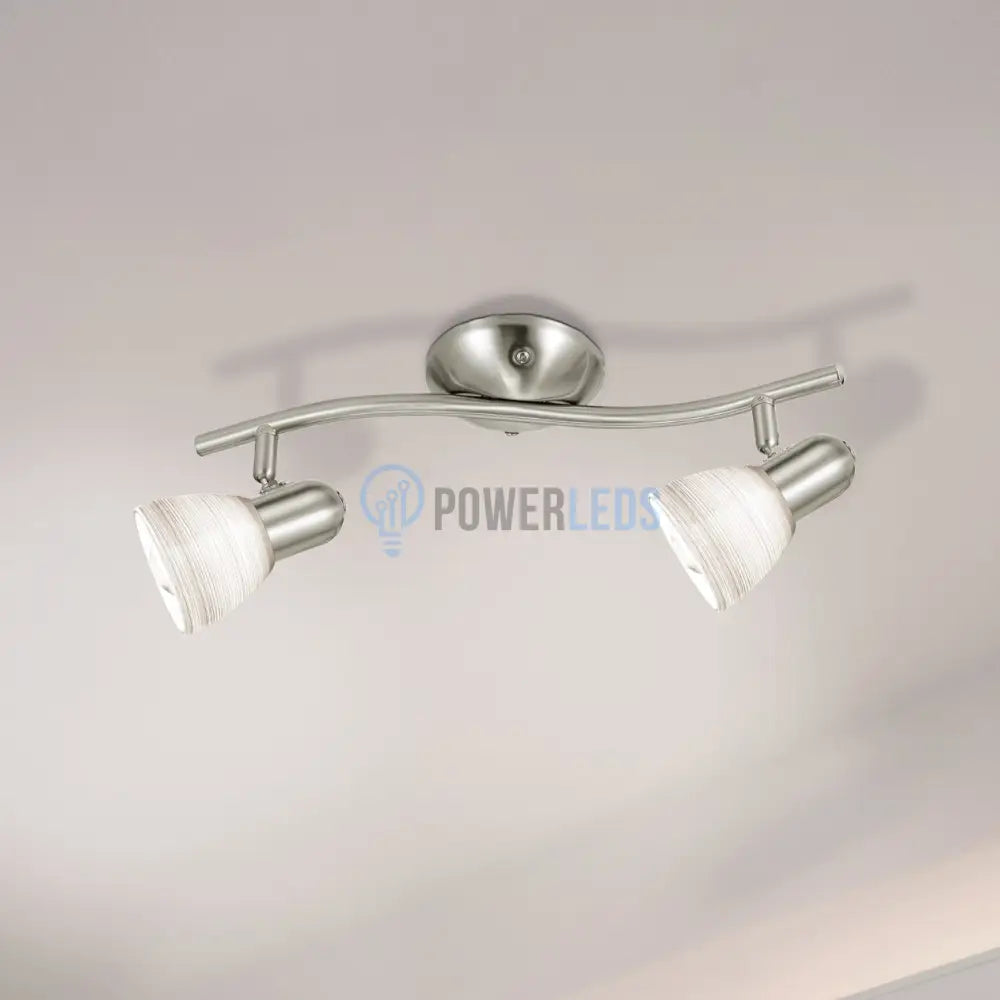 Lustra cu 2 Spoturi Reglabile DAKAR 1 Silver & White Chandeliers