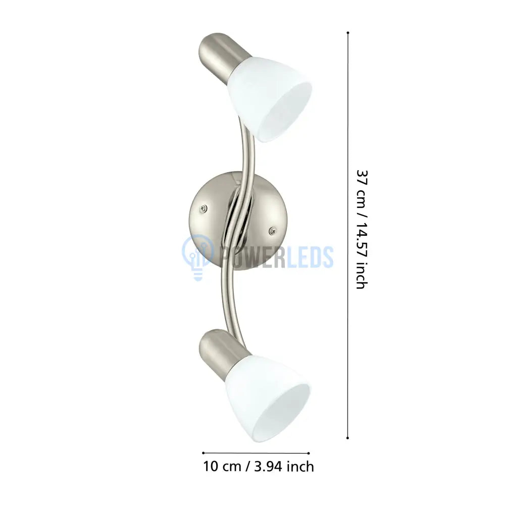 Lustra cu 2 Spoturi Reglabile DAKAR 1 Silver & White Chandeliers