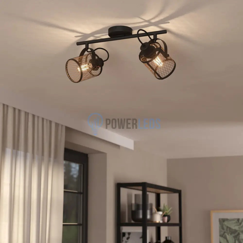 Lustra cu 2 Spoturi Reglabile DELLOW Black Eglo Chandeliers