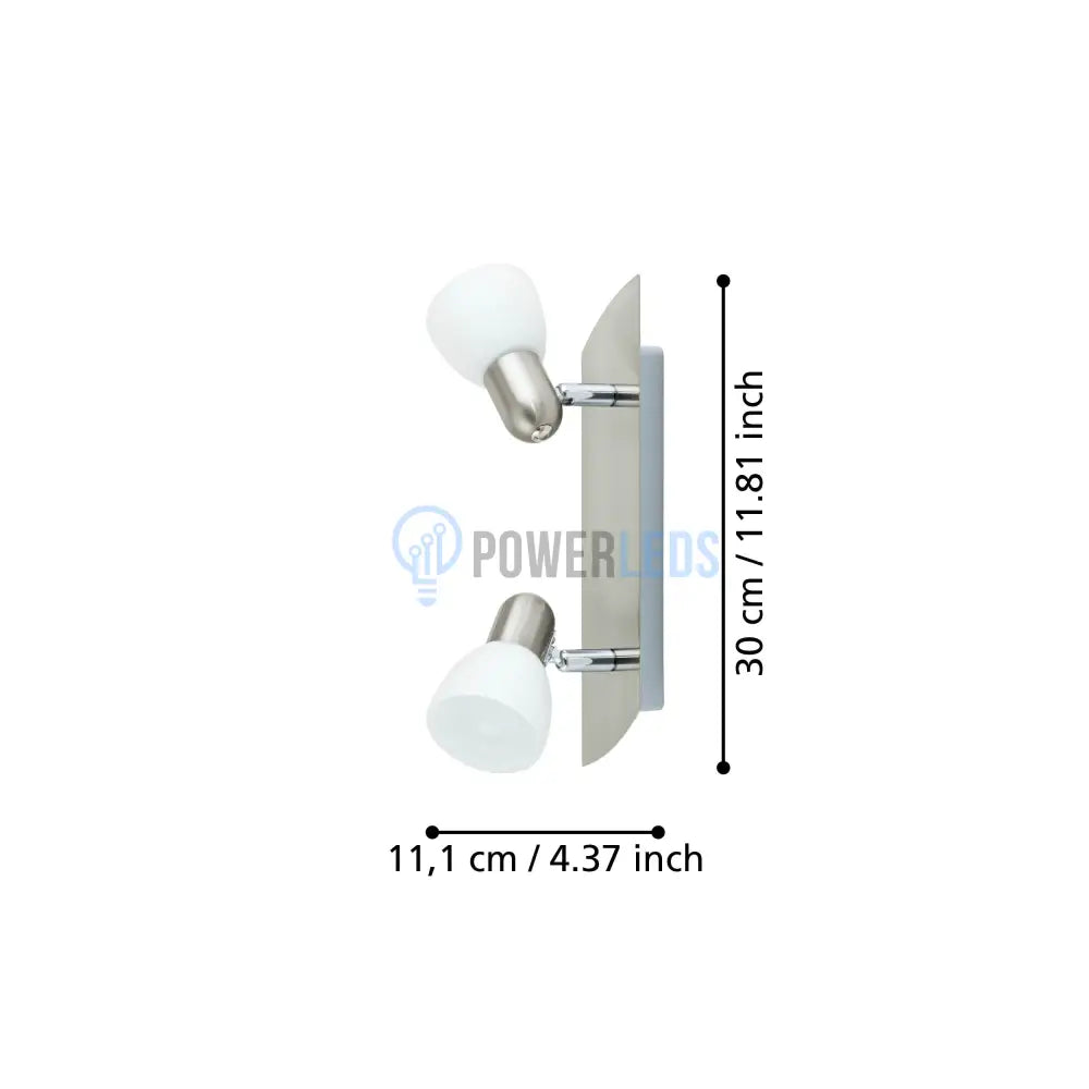 Lustra cu 2 Spoturi Reglabile ENEA Silver Eglo Chandeliers