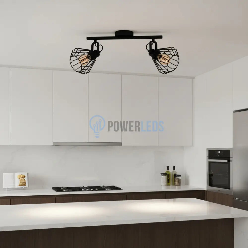 Lustra cu 2 Spoturi Reglabile TABILLANO Black Eglo Chandeliers