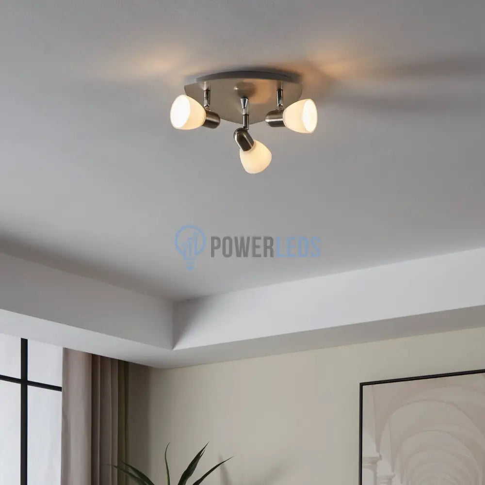 Lustra cu 3 Spoturi Reglabile ENEA Silver Eglo Chandeliers