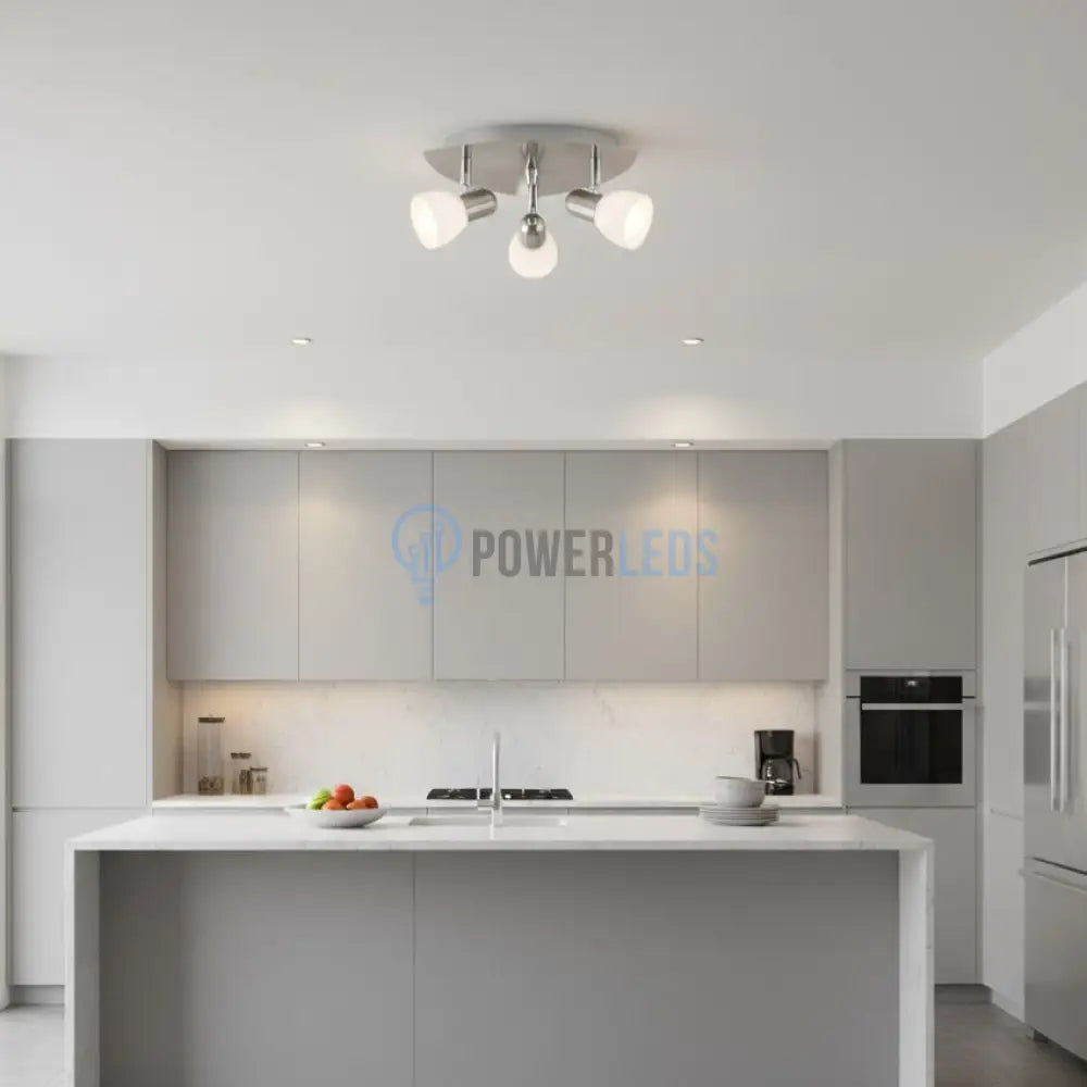 Lustra cu 3 Spoturi Reglabile ENEA Silver Eglo Chandeliers