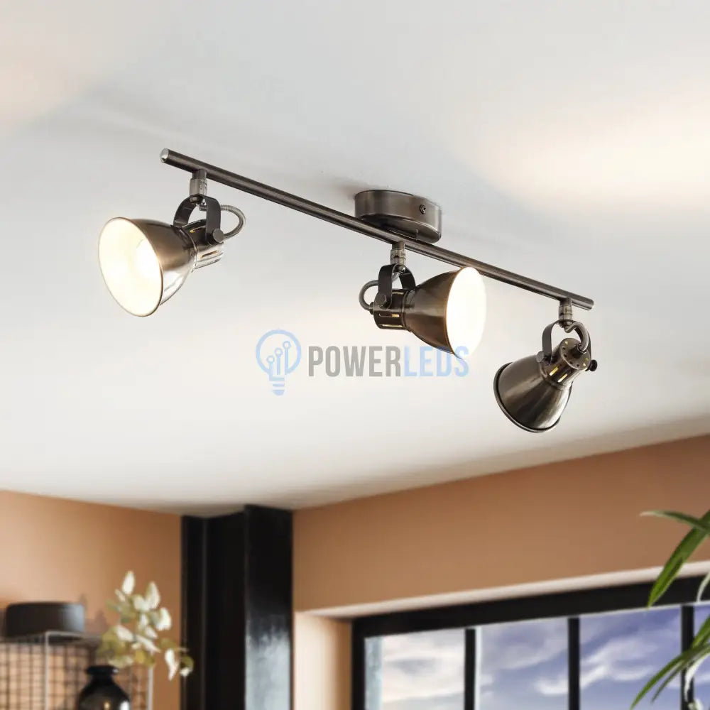 Lustra cu 3 Spoturi Reglabile SERAS Silver Eglo Chandeliers