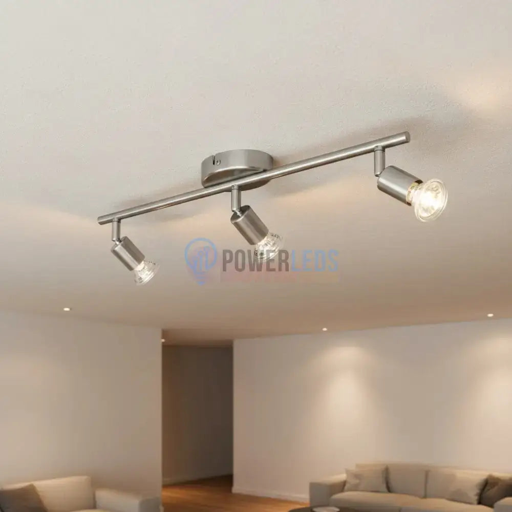 Lustra Cu 3 Spoturi Reglabile Silver BUZZ-LED 48.5CM ARGINTIE Lighting Fixtures