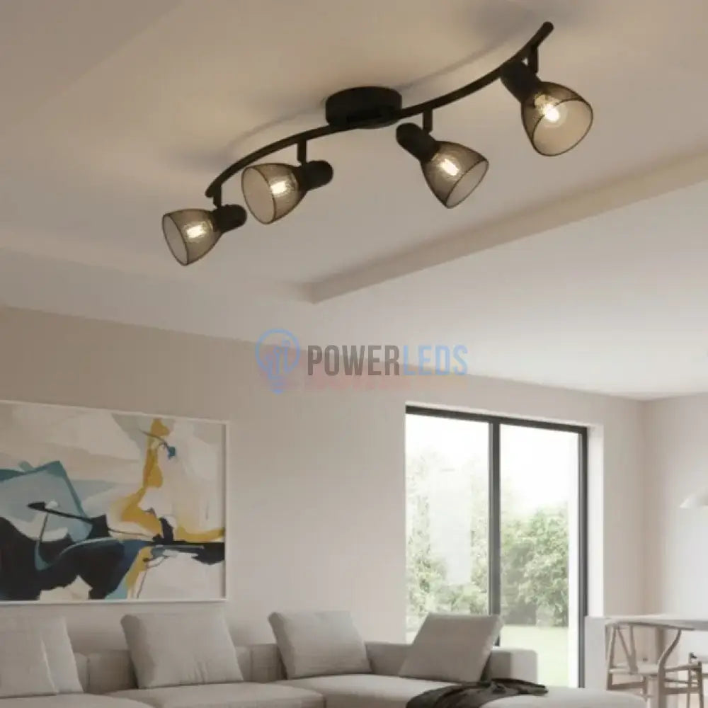 Lustra Cu 4 Spoturi Reglabile Black CAROVIGNO 64CM NEAGRA Lighting Fixtures