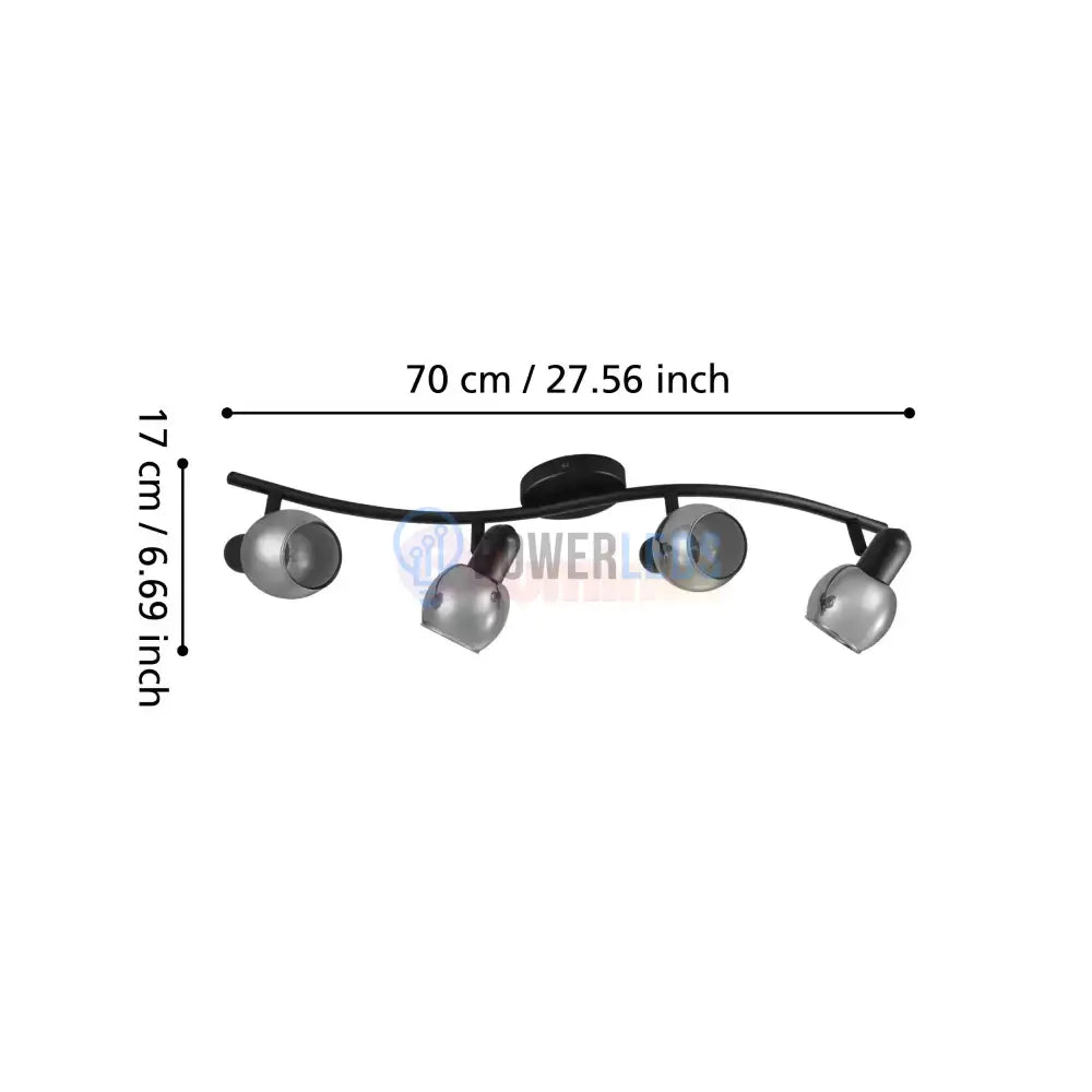 Lustra Cu 4 Spoturi Reglabile Black POLLICA 64CM NEAGRA Lighting Fixtures