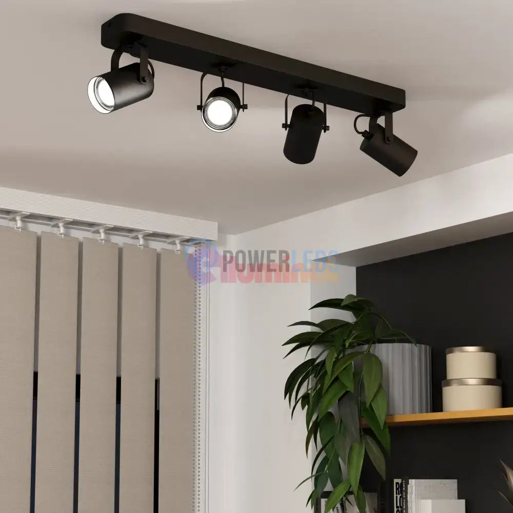 Lustra Cu 4 Spoturi Reglabile Black SOREGO EGLO NEAGRA Lighting Fixtures