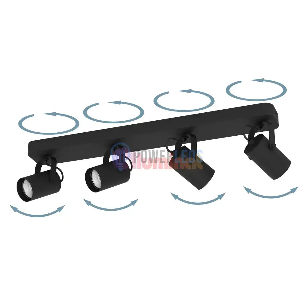 Lustra Cu 4 Spoturi Reglabile Black SOREGO EGLO NEAGRA Lighting Fixtures