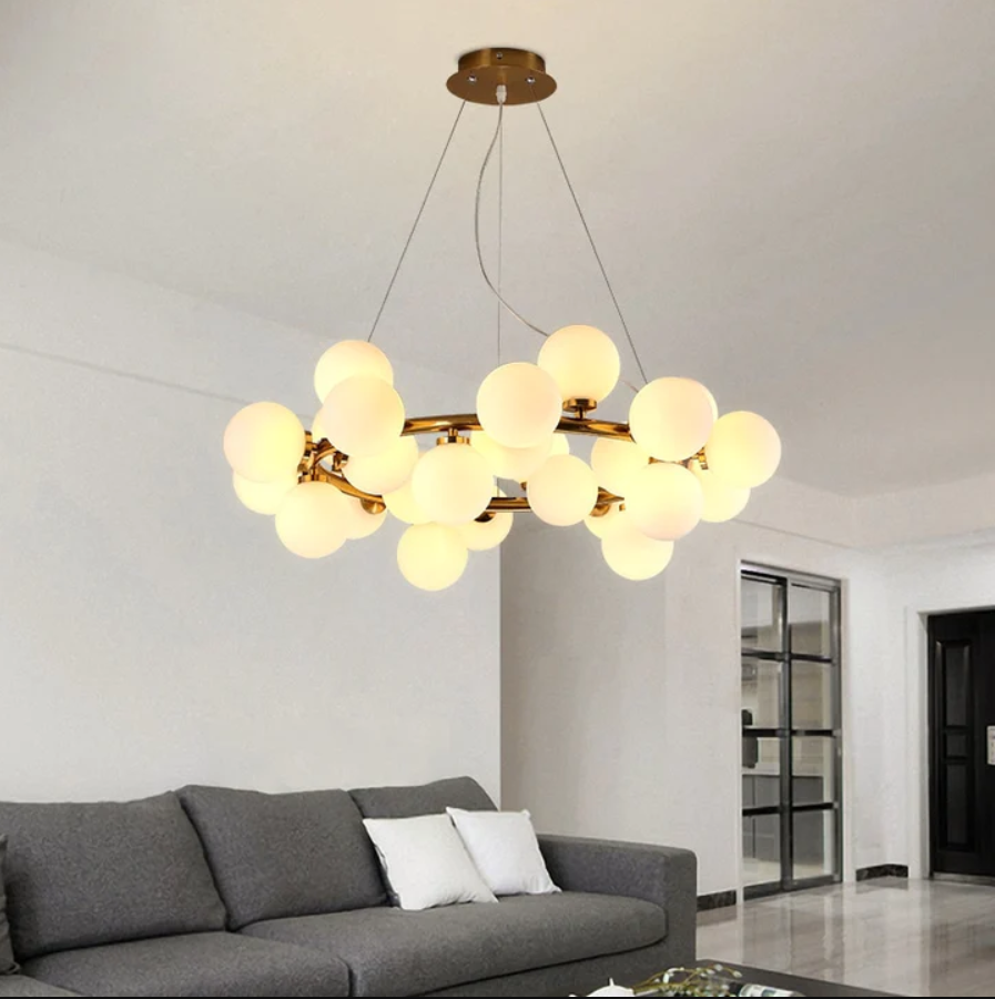 Lustra Abajur MAT GOLD Rotunda 15xG9 50CM