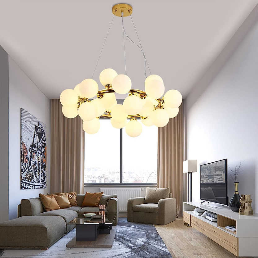 Lustra Abajur MAT GOLD Rotunda 15xG9 50CM