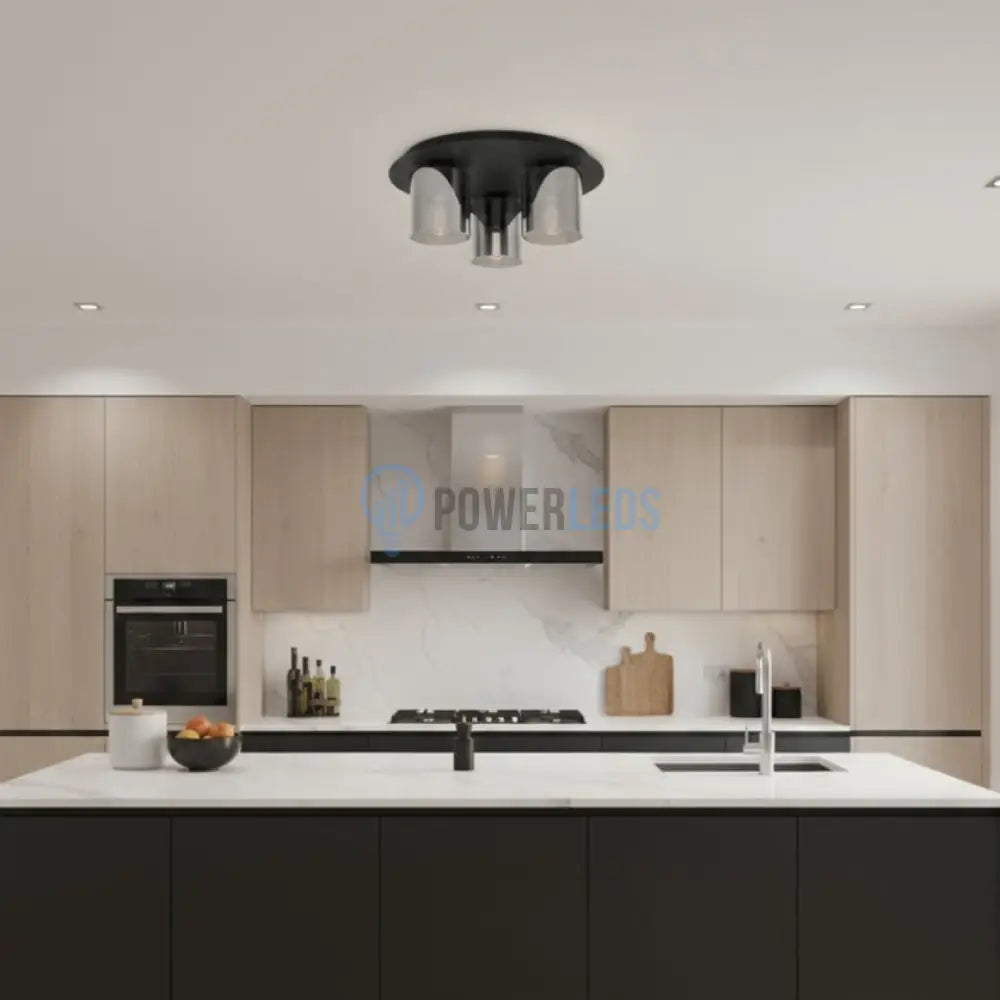 Lustra GOROSIBA 1 Black 3xE27 Eglo Ø45CM Chandeliers