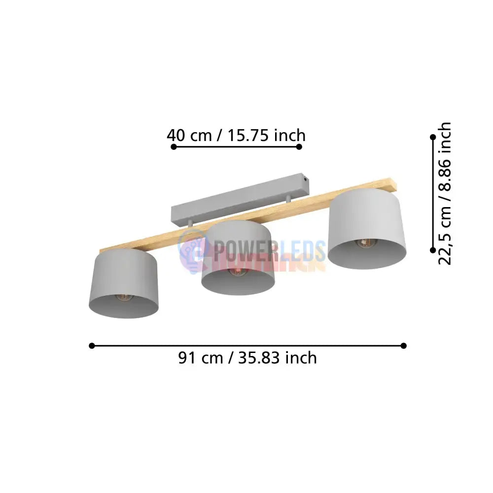 Lustra Grey & Brown MARIEL 91CM EGLO GRI Lighting Fixtures
