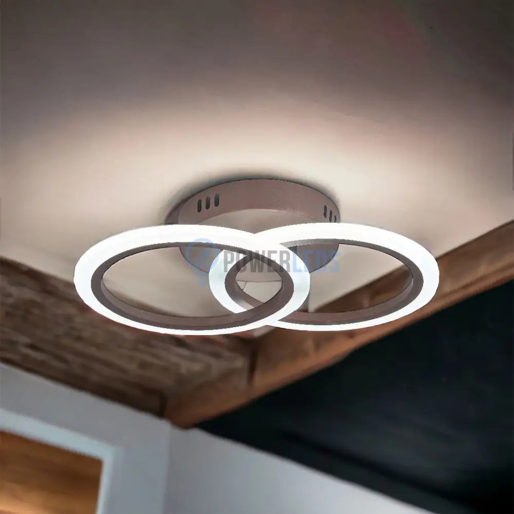 Lustra Led 1 + 1 Circle Design Maro Echivalent 300W Telecomanda Lighting Fixtures
