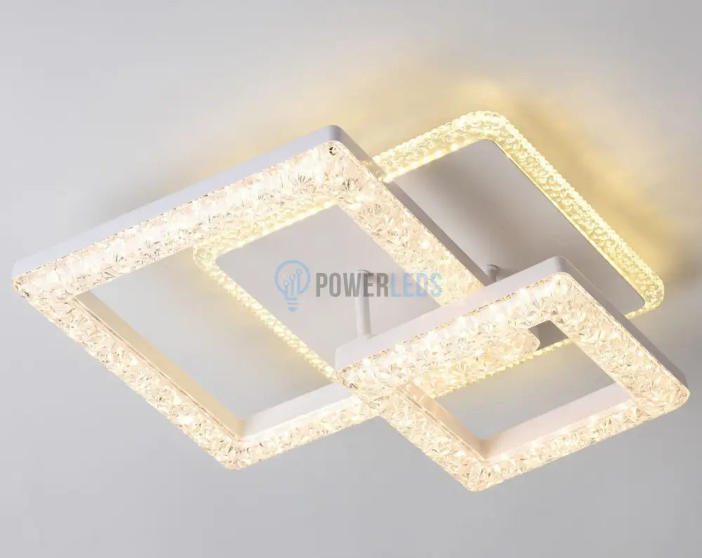 Lustra Led 1 + 1 Square Bubbles Echivalent 400W Telecomanda Lighting Fixtures