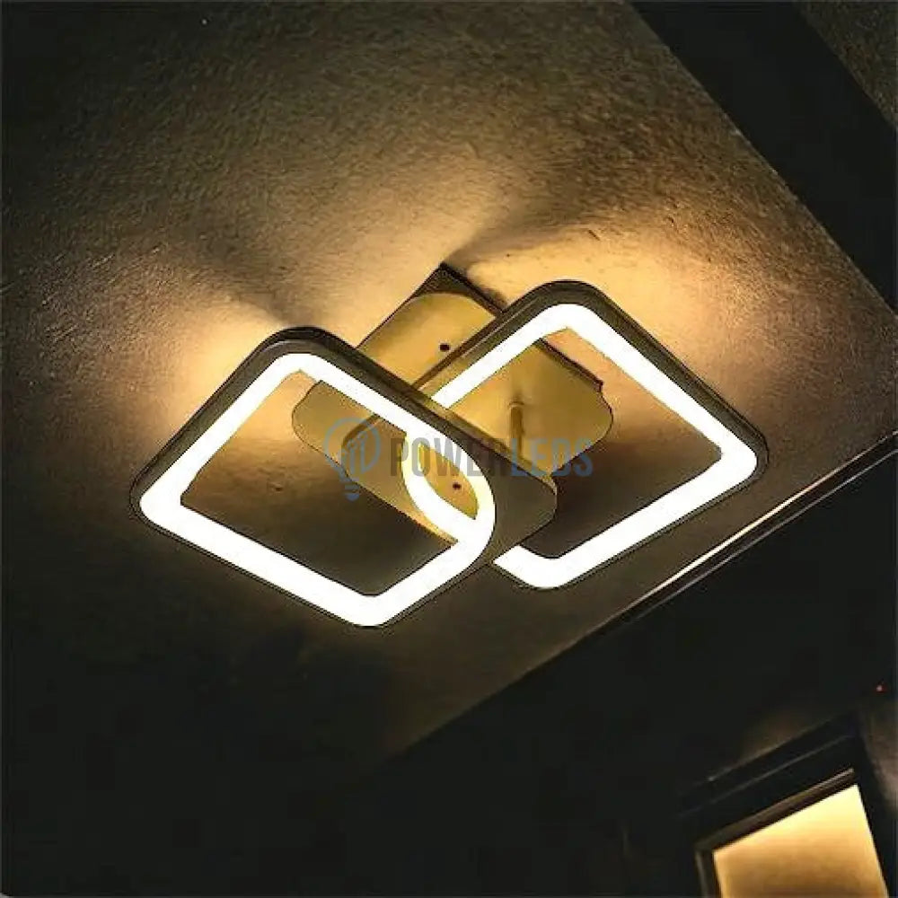 Lustra Led 1 + 1 Square Design Maro Echivalent 300W Telecomanda Lighting Fixtures