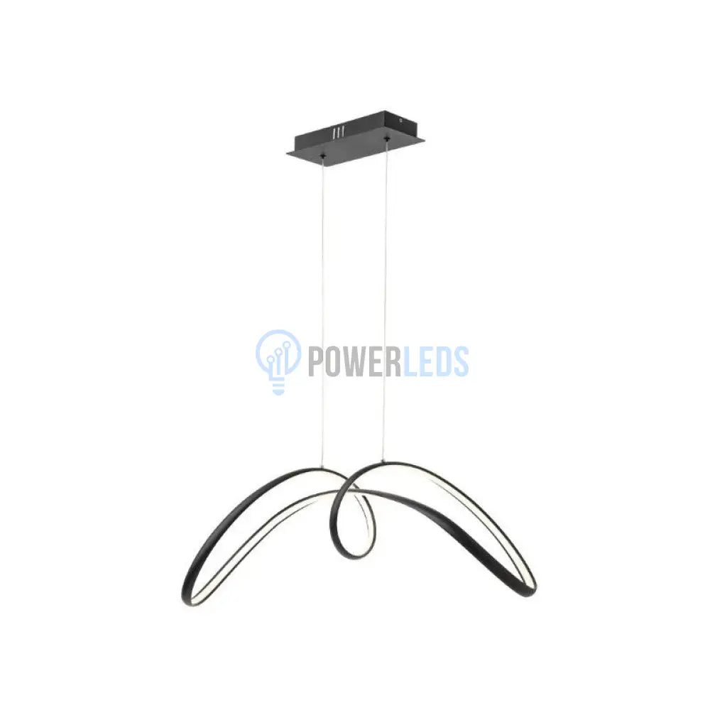 Lustra Led 108W Suspendata Eliptic Black Smart Lighting Fixtures