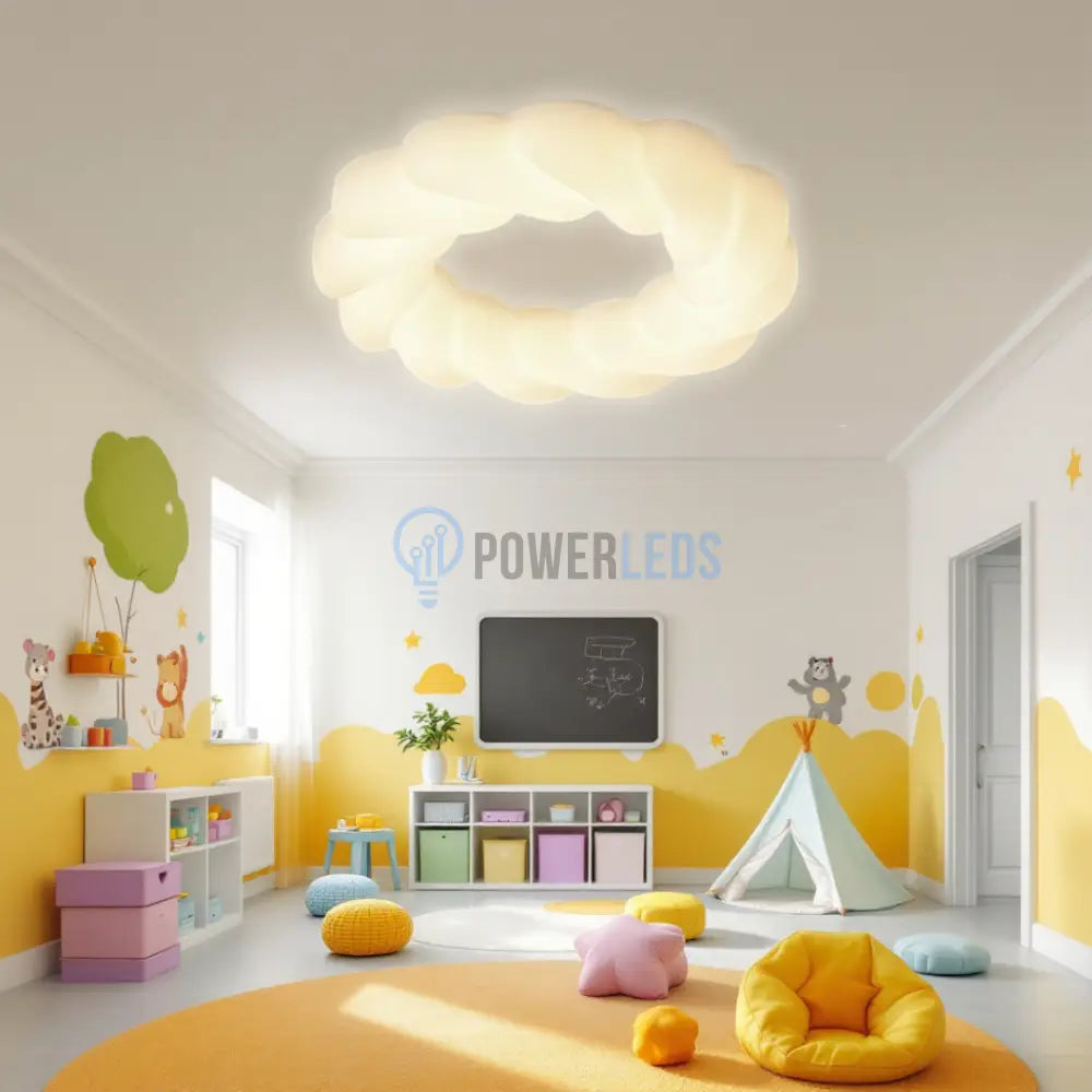 Lustra LED 120W Fluffy Cloud Telecomanda 5571 (XD) ALBA / 49CM / KIDS Lighting Fixtures
