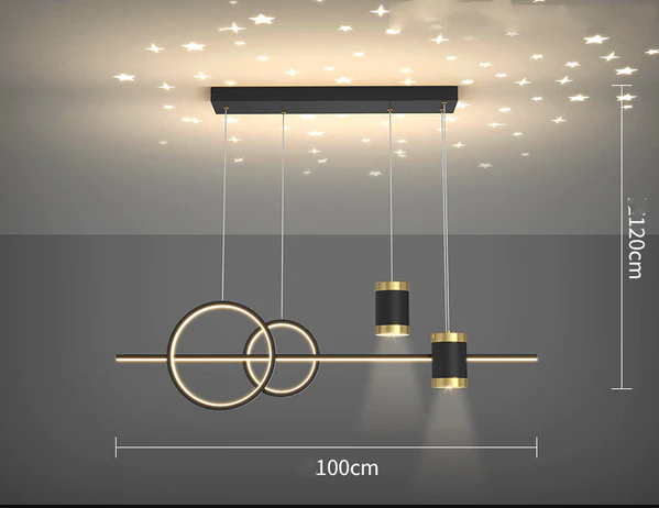 Lustra LED Suspendata New Design Stelute Echivalent 400W