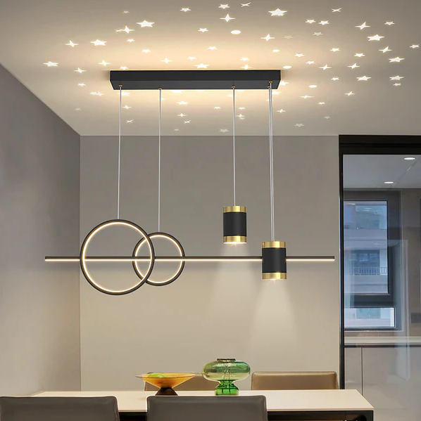 Lustra LED Suspendata New Design Stelute Echivalent 400W