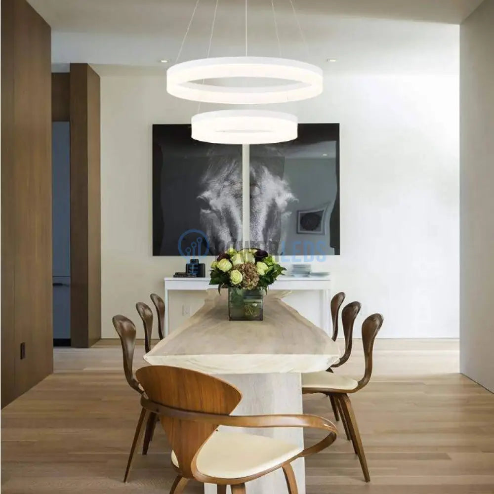 Lustra Led 126W Willy 2 Segmente Telecomanda Lighting Fixtures