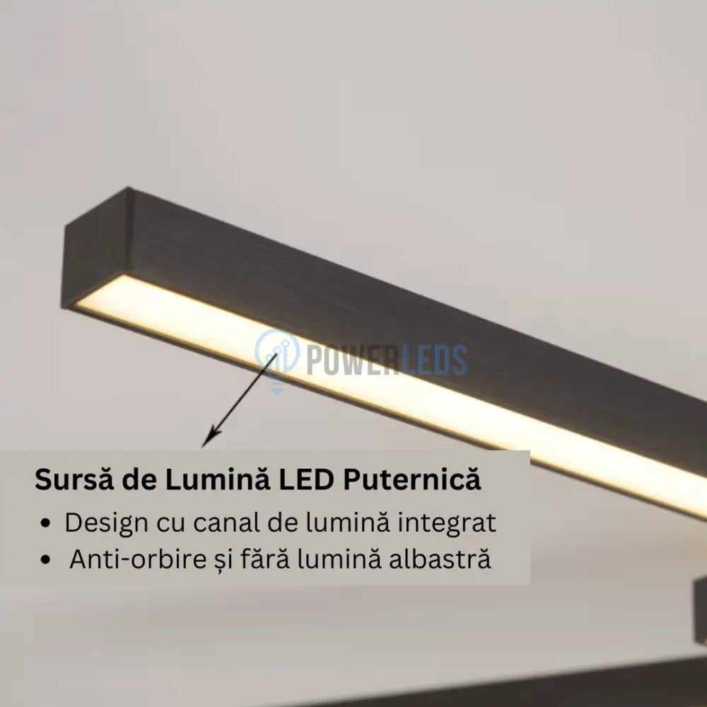 Lustra LED 8 Modern LINES White Echivalent 400W Telecomanda 7020-8C ALBA / 58CM / MINIMALIST DESIGN Lighting Fixtures