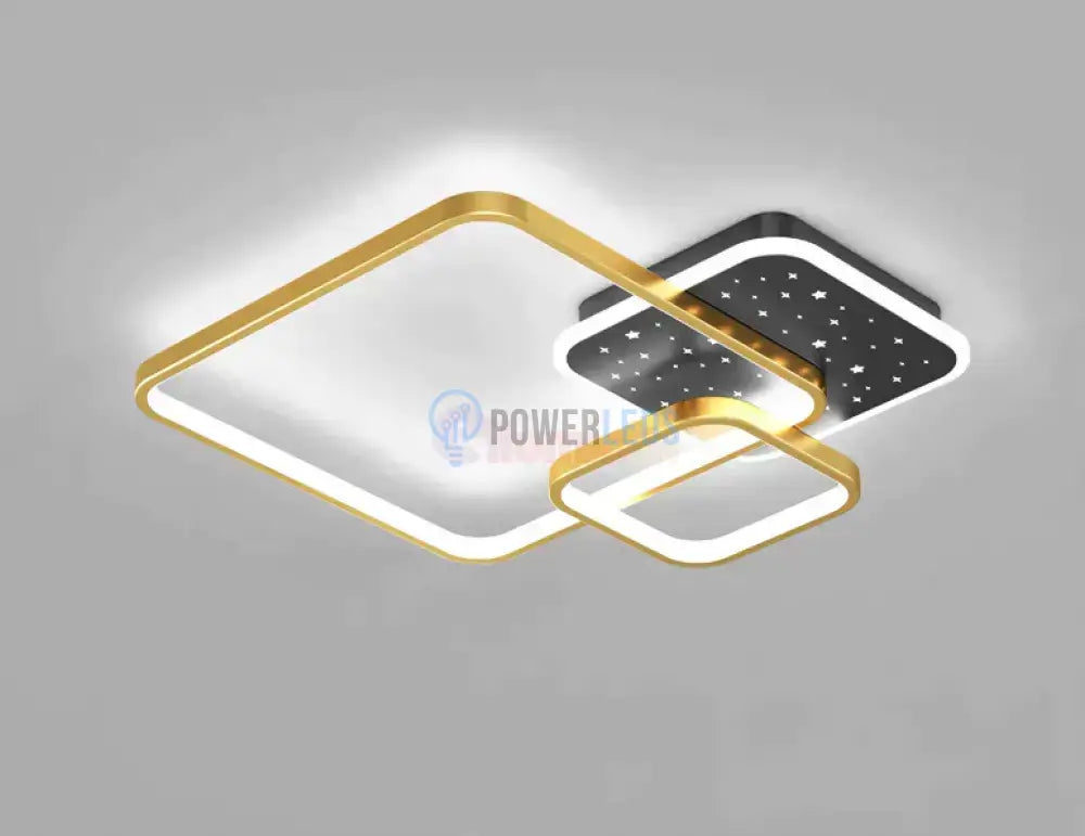 Lustra Led 132W Square Stelute Telecomanda Echivalent 400W - C57 Lighting Fixtures