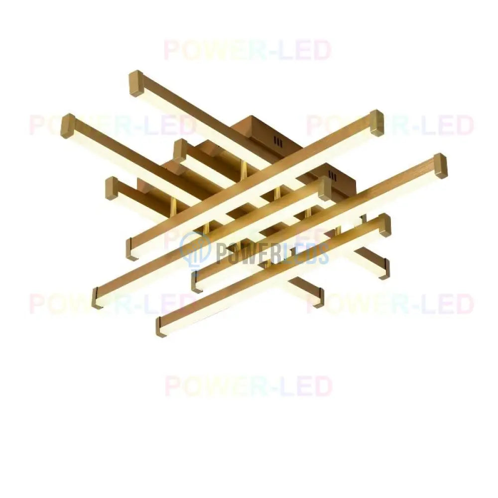 Lustra Led 160W 8 Lines Design Gold Telecomanda Lighting Fixtures