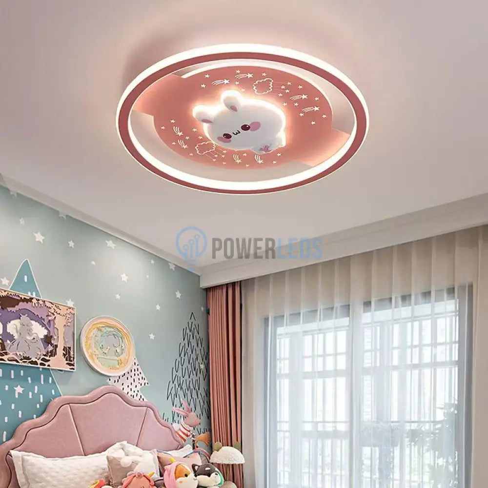 Lustra Led 160W Pink Bunny Echivalent 500W Telecomanda Lighting Fixtures