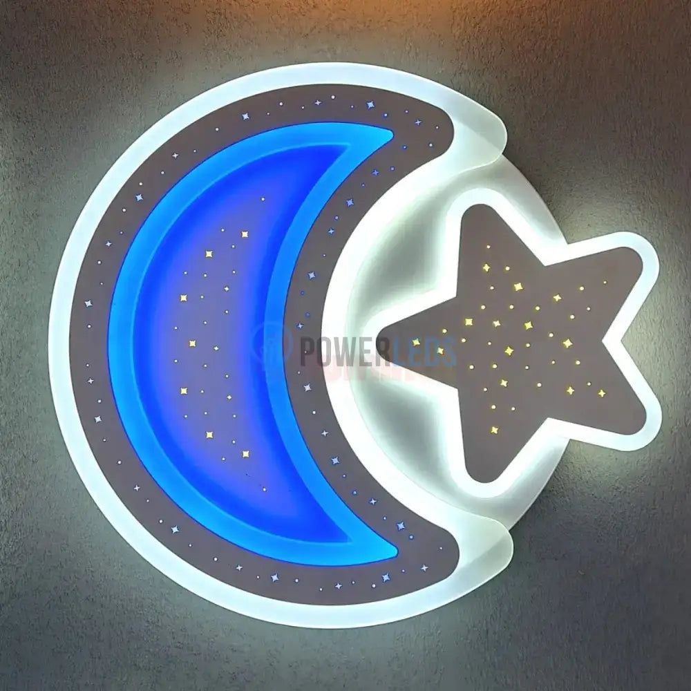 Lustra Led 164W Moon Rgb 50Cm Telecomanda Lighting Fixtures