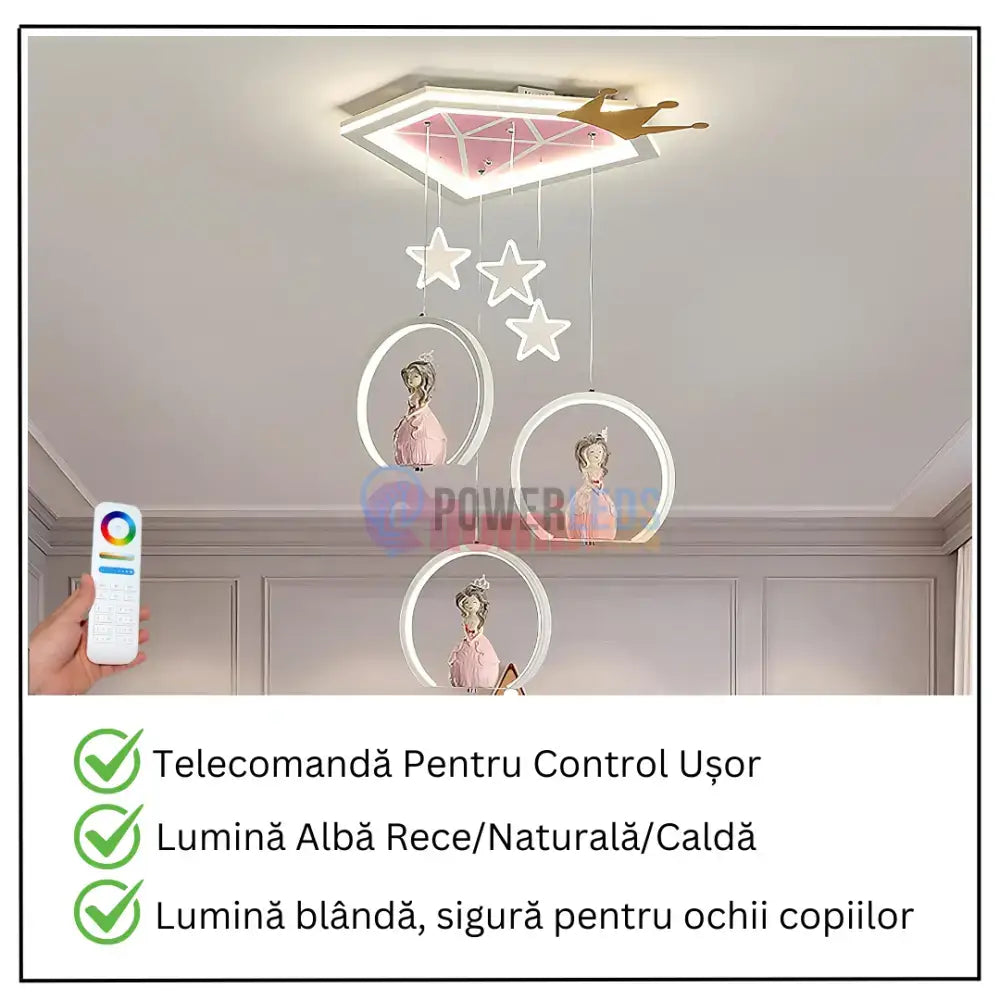 Lustra LED 170W Galaxy Princess Telecomanda 5302 powerleds.ro