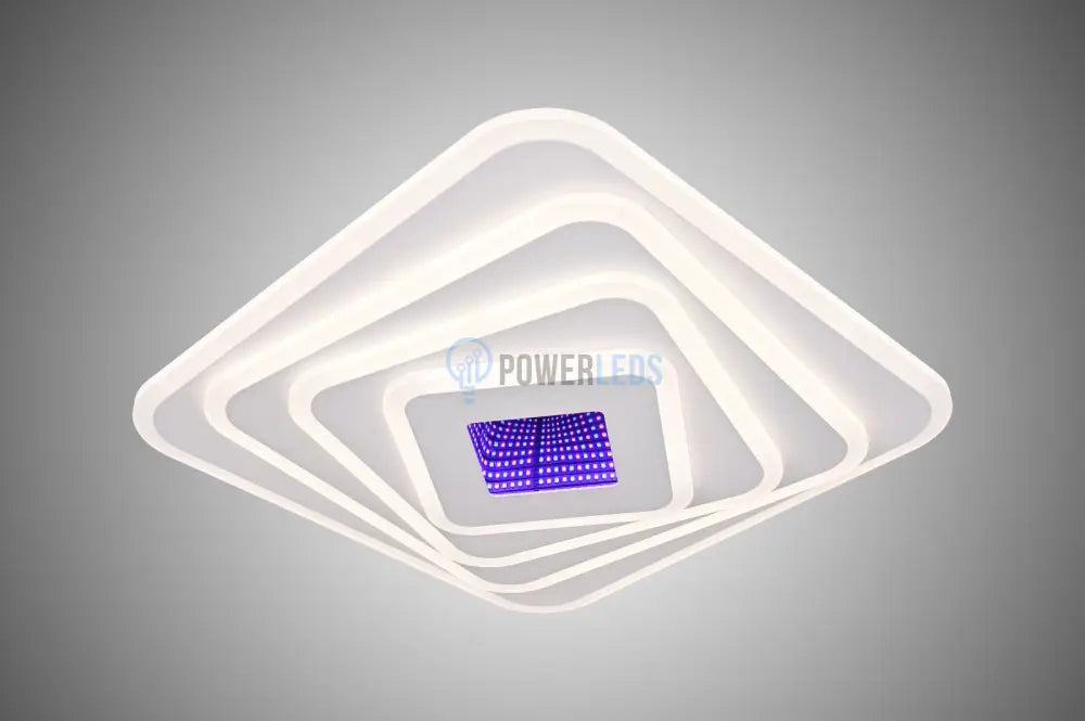 Lustra Led 174W Levels 3D Rgb Square Telecomanda Lighting Fixtures