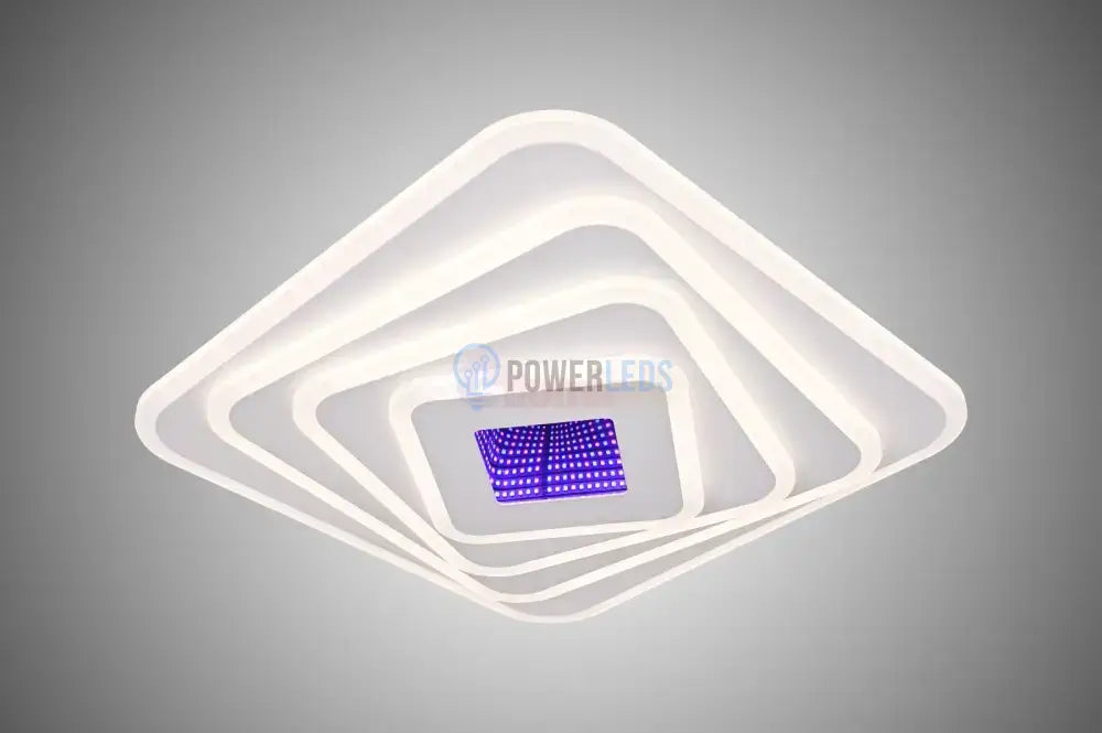 Lustra Led 174W Levels 3D Rgb Square Telecomanda Lighting Fixtures