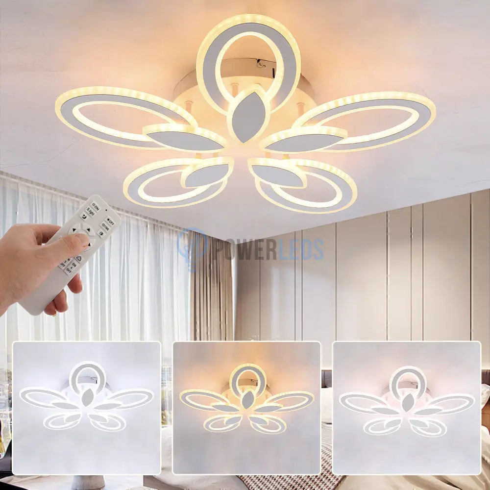 Lustra Led 175W Poppy Echivalent 800W Telecomanda Lighting Fixtures