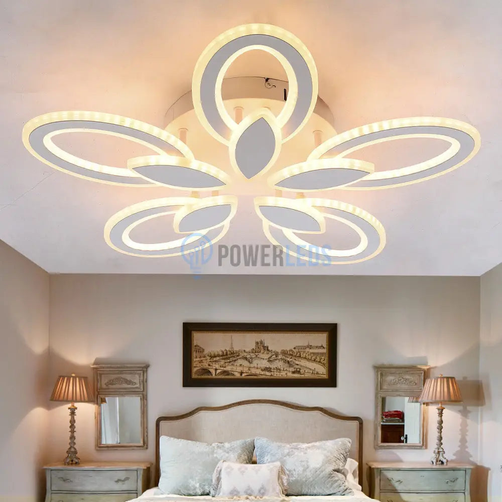 Lustra Led 175W Poppy Echivalent 800W Telecomanda Lighting Fixtures